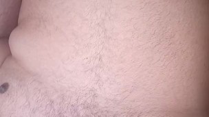Fat big belly masturbating 