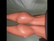 Rubbing my sexy calves down (: 14/16