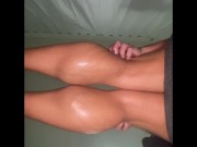Rubbing my sexy calves down (: 16/16
