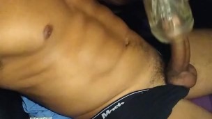 Jock's huge cumshot with fleshlight