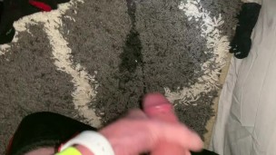 Rjohnson1226- Naughty pee on my bedroom floor makes me SUPER horny so I had to cum!!