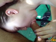 милая школьница делает чудесный минет, чтобы умыться теплой спермой 1/16