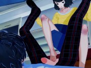 Joker gets foot fucked by his teacher Sadayo Kawakami in the nurses office. 6/16