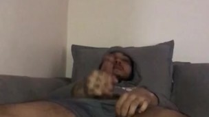 Foot master solo masturbation with cumshot