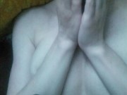 Incredible Load Jerked In Mouth Then Rubbed All Over Face & Body 11/16