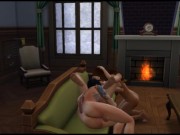 A man is having a good rest surrounded by three sexy girls | PC gameplay 5/16