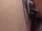 Masturbating with a dildo