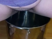 Sexy milf pisses in pot  2/16