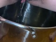 Sexy milf pisses in pot  6/16