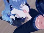 Keqing goes to town on that dick, rough mouth fuck cum. 3/16