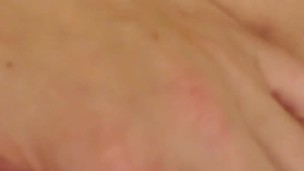 Step daughter playing with big tits and swollen clit