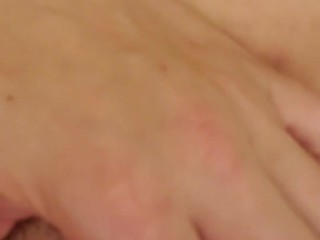 Step daughter playing with big tits and swollen clit