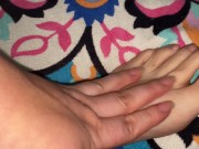 chilling, caring of woman's feet, dirt removal, clear nail polish, Part2 - Glimpseofme
