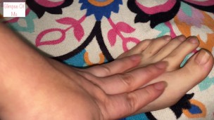 chilling, caring of woman's feet, dirt removal, clear nail polish, Part2 - Glimpseofme