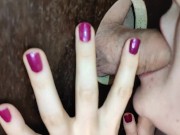 GLORY HOLE - Horny Girl Sucks Strangers Cock And Eats Their Cum 10/16