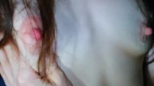 PinkMoonLust Pale Skin Dark Long Hair Stretch Mark Loose Skin Saggy Tiny Titty Play Hard Nips