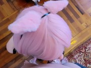 This kitty licked all the cream! Whipped cream blowjob 9/16