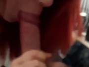 Redhead MILF blowjob Pov with swallow 3/16