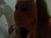 Fat toilet licking whore taking a piss 11/16