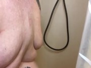 hairy ssbbw takes a shower 13/16