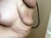 hairy ssbbw takes a shower 4/16