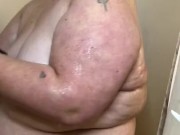 hairy ssbbw takes a shower 7/16