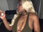 Smoking Milf teases with big tits  3/16