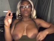 Smoking Milf teases with big tits  9/16