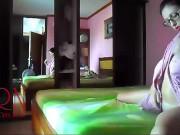 lady tries on her BF's underwear. Men's shirts and pants. Part 2 7/16