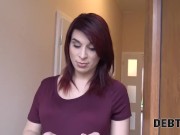 DEBT4k. Pregnant lovely with red hair spreads legs for the debt collector 2/16