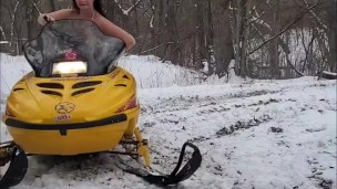 public topless snowmobile ride