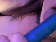 Pleasing myself and tasting my pussy