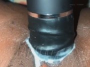 Ebony Creams On Big Black Dildo 16/16