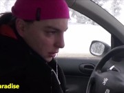 36 female sneezes in the snow whose several while driving a car 11/16