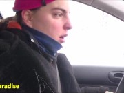 36 female sneezes in the snow whose several while driving a car 13/16