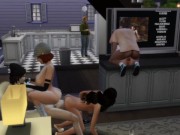 Family getting ready for a swing party. Invited two couples for porn | Adult games 16/16