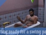 Family getting ready for a swing party. Invited two couples for porn | Adult games 3/16