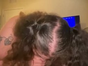 Cowgirl riding phat ass Latina  mouth full of that dick