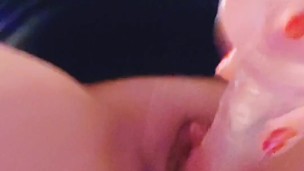 Playing with my big tits makes my pussy drip and my big dildo makes me explode into sloppy squirt 