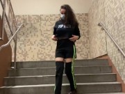 Busty brunette Quinn Finite flashes in public (Compilation) 8/16