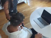 Cheating slut wife fucks a friend while at the phone with her cuckold husband