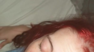 Teen girl swallows and licks huge dick clean 