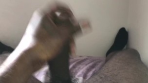 Jerking My Long BBC To My Slut Step Sister Sex Tape