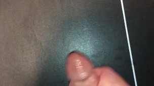 Thick slippery cock shoots a thick load