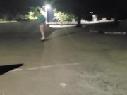 Girl Skateboarding completely naked 1/16