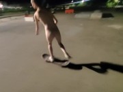 Girl Skateboarding completely naked 16/16