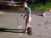 Girl Skateboarding completely naked 8/16