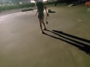 Girl Skateboarding completely naked 9/16