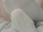 CRUSHED by GIANTESS' FEET WHITE SOCKS (ASMR) (10 min!) 1/16