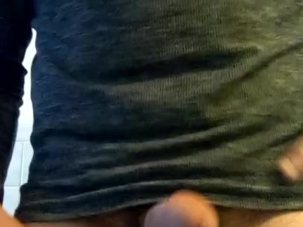 Stroking my thick, cut cock with two hands until I cum everywhere
